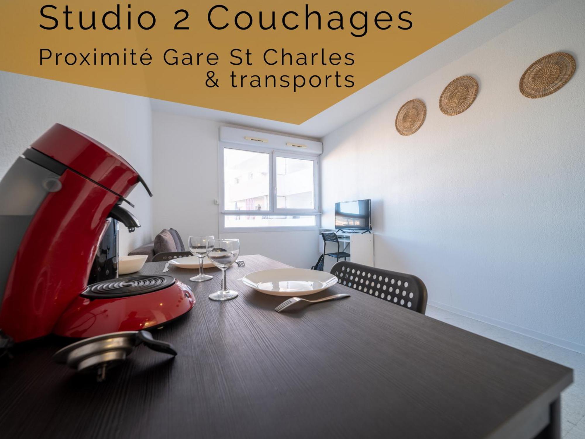 Appartement Tout Equipe A 6Min De La Gare St Charles Marseille Luaran gambar