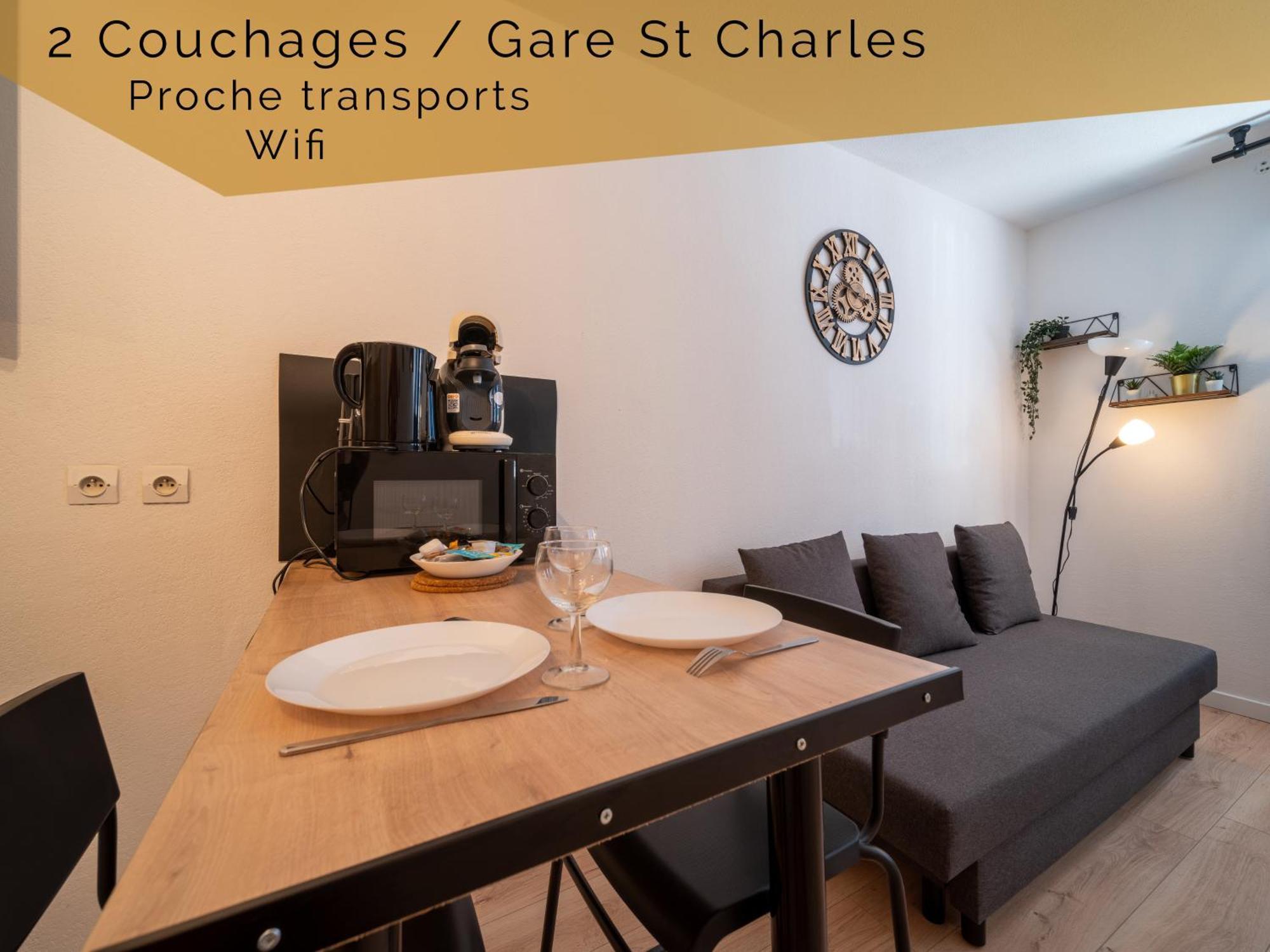 Appartement Tout Equipe A 6Min De La Gare St Charles Marseille Luaran gambar