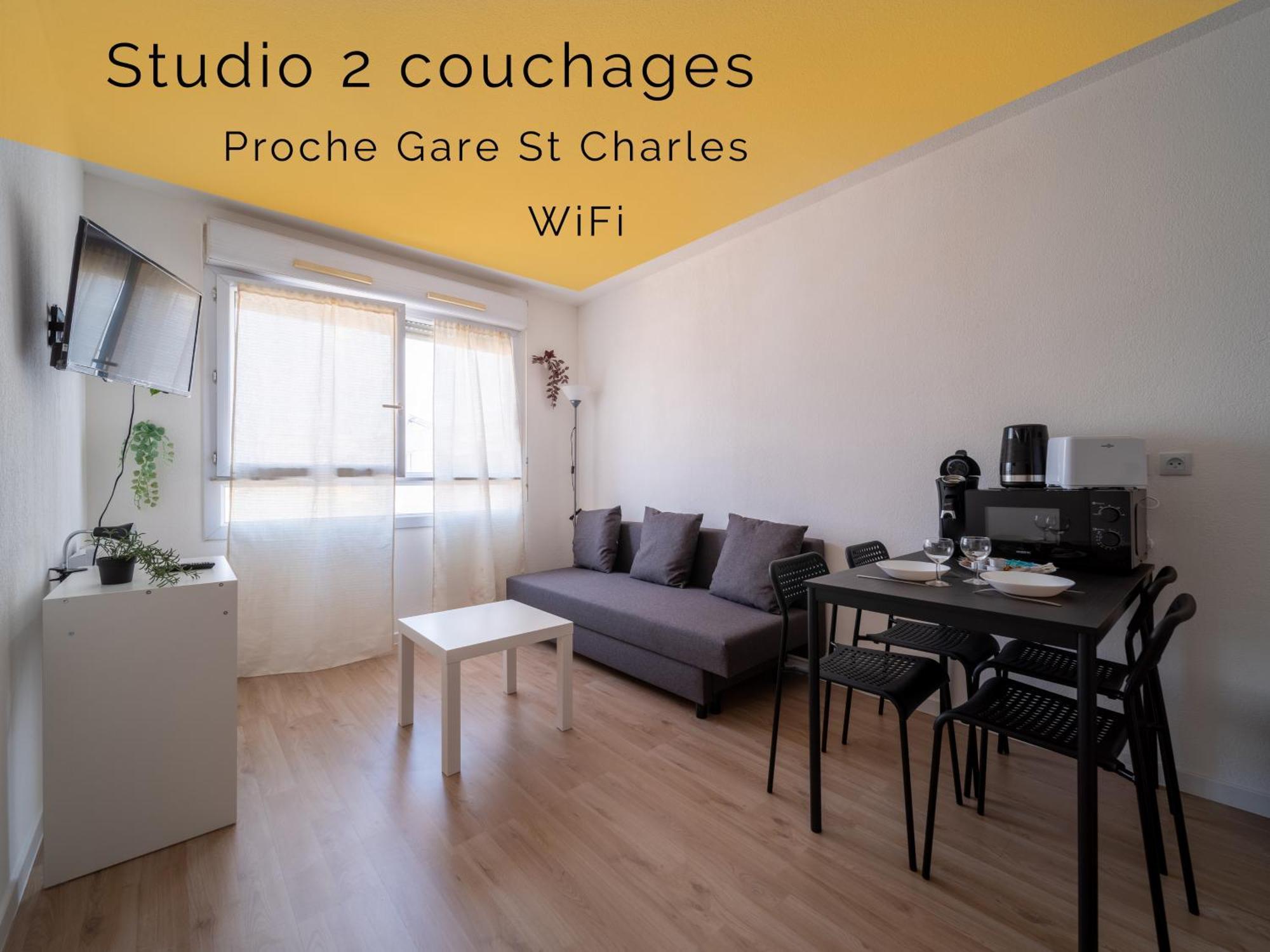 Appartement Tout Equipe A 6Min De La Gare St Charles Marseille Luaran gambar
